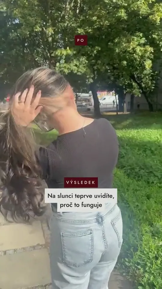 Hotový contouring na černé barvě, klientka v salonu Newtone — snímek z videa